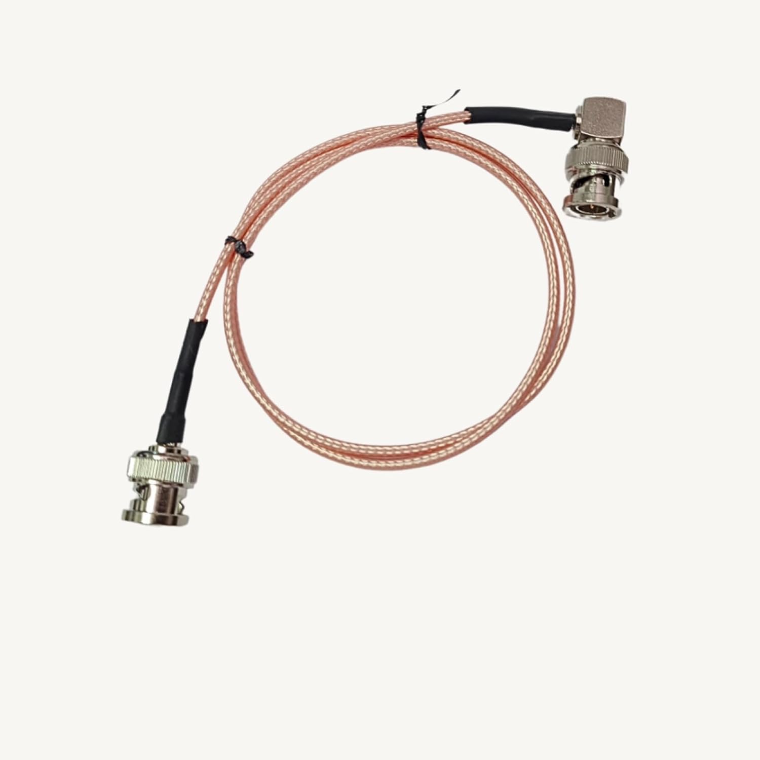 P PLUS BNC Cable Male (Right Angle) To BNC Male (straight) 75ohm with 4K Golden Coaxial Cable RG316 60CM