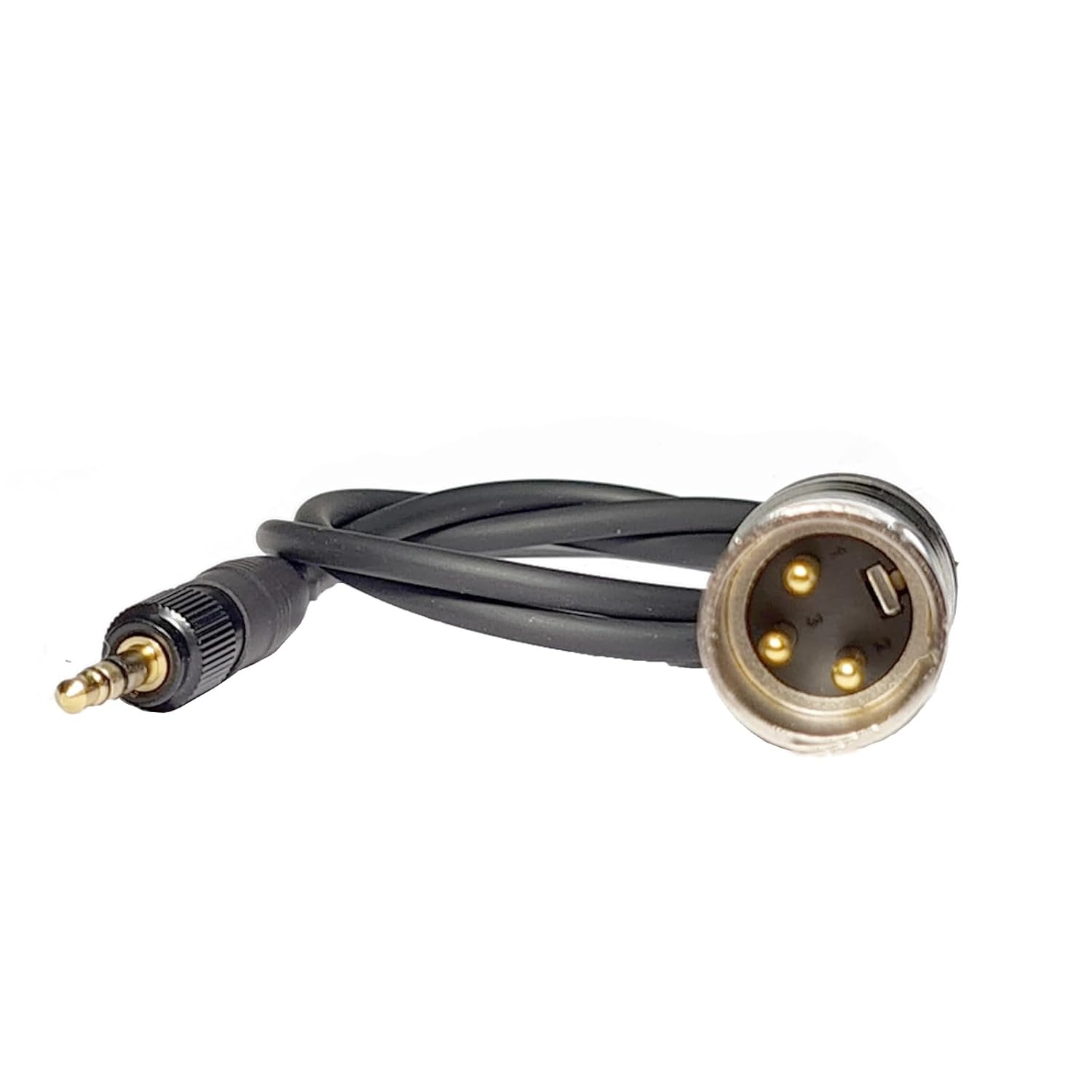 P Plus  3.5mm TRS Locking Connector XLR Male Golden 3Pin cables for Sennheiser G4/G3 & 2000 Series wireless, Sony, Azden, RODE RodeLink and many more(1.97FT)