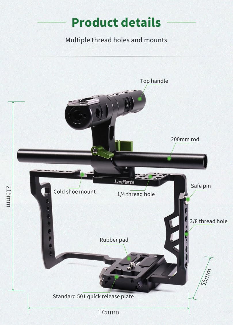Camera Cage Compatible with All Camera kit fits for All Cameras Cage Design Universal Lightweight Cage(UCK-01)