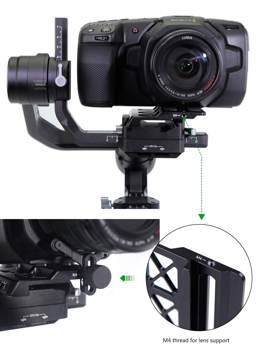 Lanparte Offset Camera Plate for Ronin-S for Extra Clearence(OSP-RS