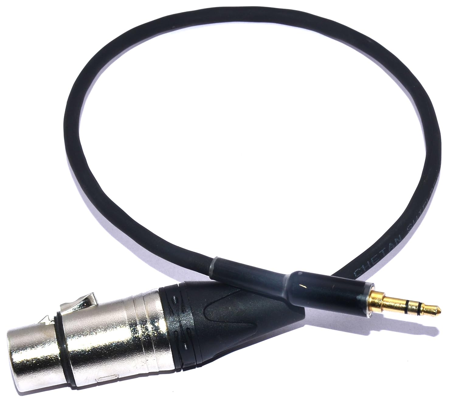 P Plus 3.5mm Stereo Plug EP to XLR Female Cable for DSLR/ Microphone/ Camera/Shotgun Condensor(Black)