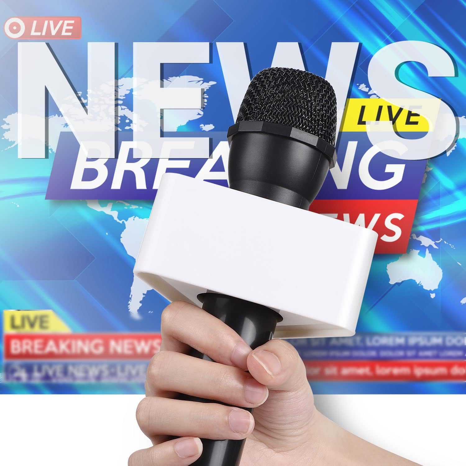 FLAXZY News Mic Logo ID